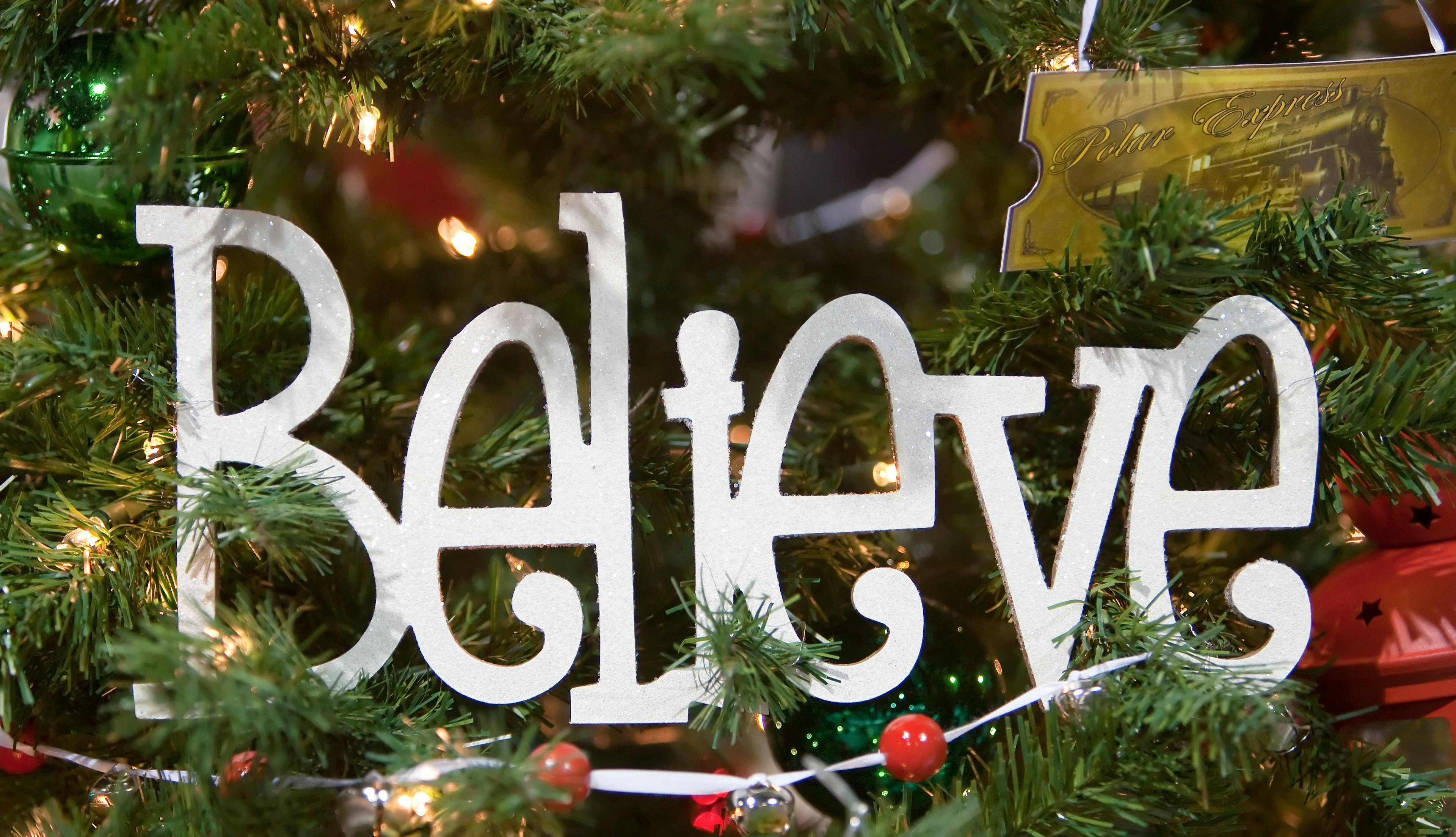 Believe Christmas Tree Ornament